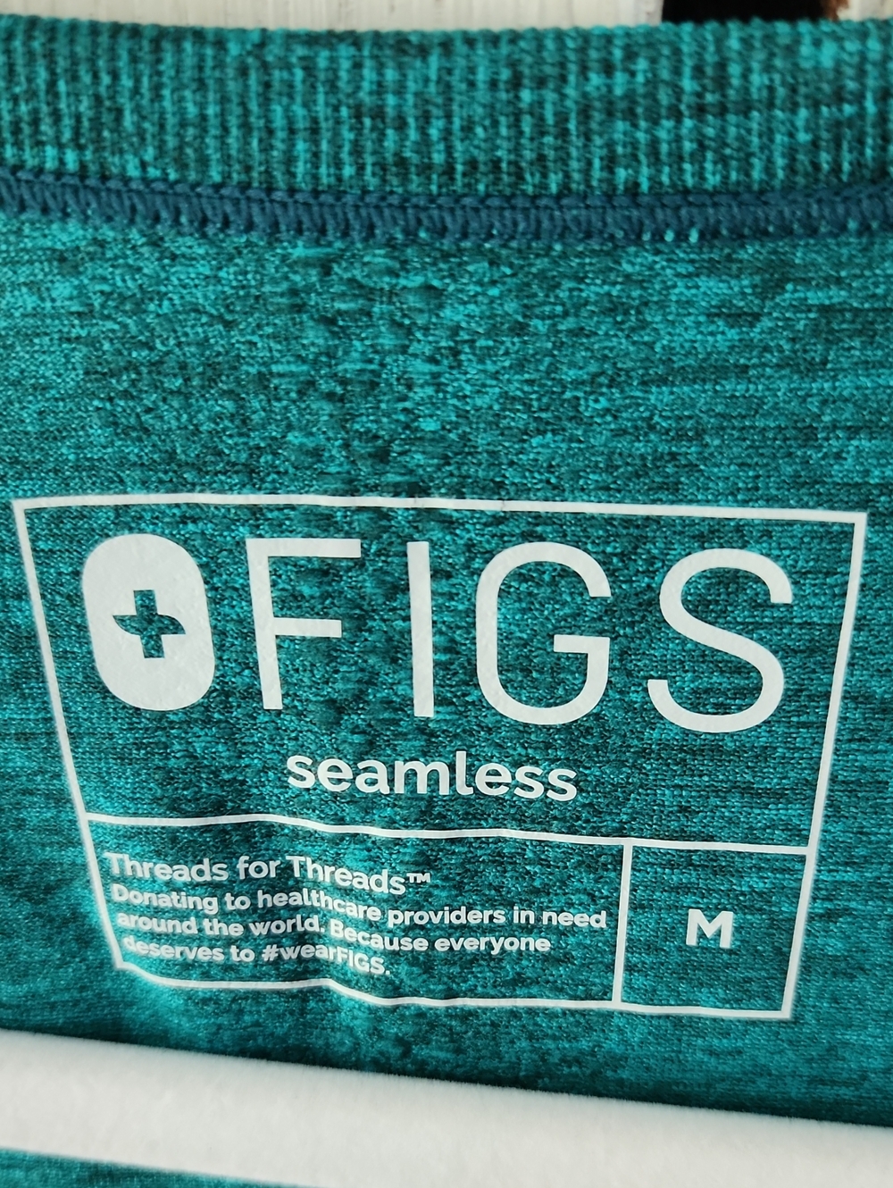Figs Women's Salta Seamless Long Sleeve Underscrub Top Size Medium- Deep Teal - Picture 3 of 5